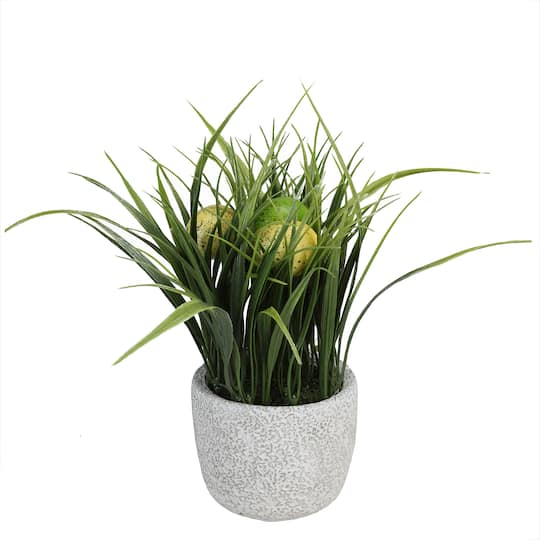 10" Green Spring Time Easter Grass & Egg Floral Arrangement